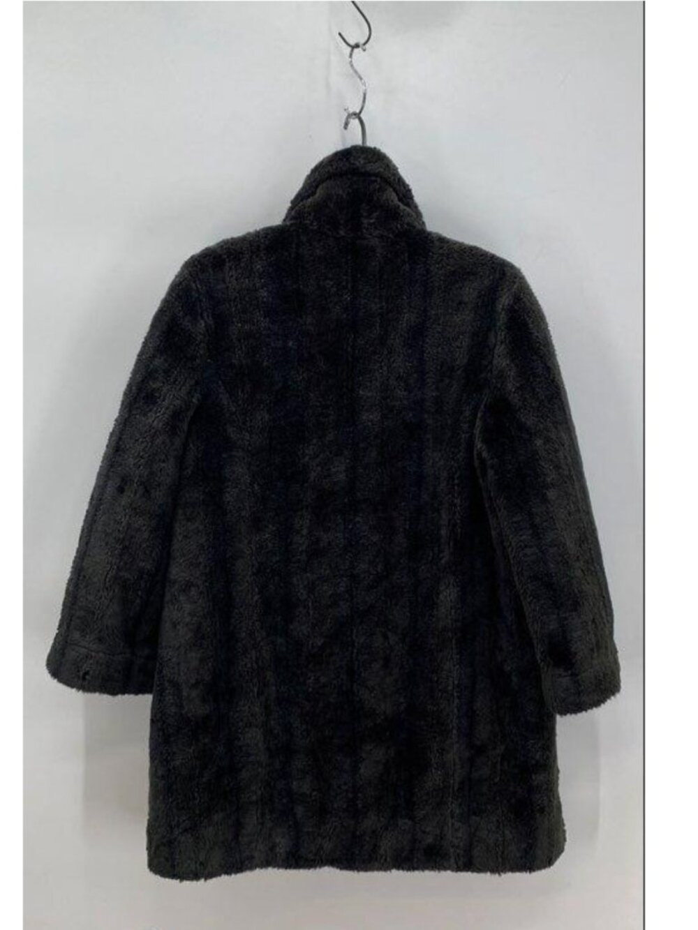 VTG Juicy Couture Archival Pink Tag Heavy Faux Fur Shawl Collar Coat M Black - Picture 2 of 7